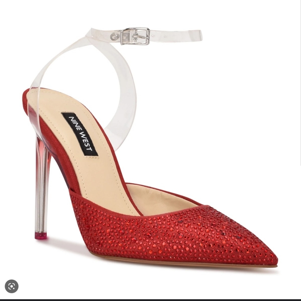 Nine West sparkles red pumps